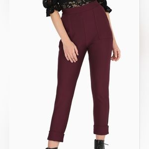 Blackmilk wine cuffed pants